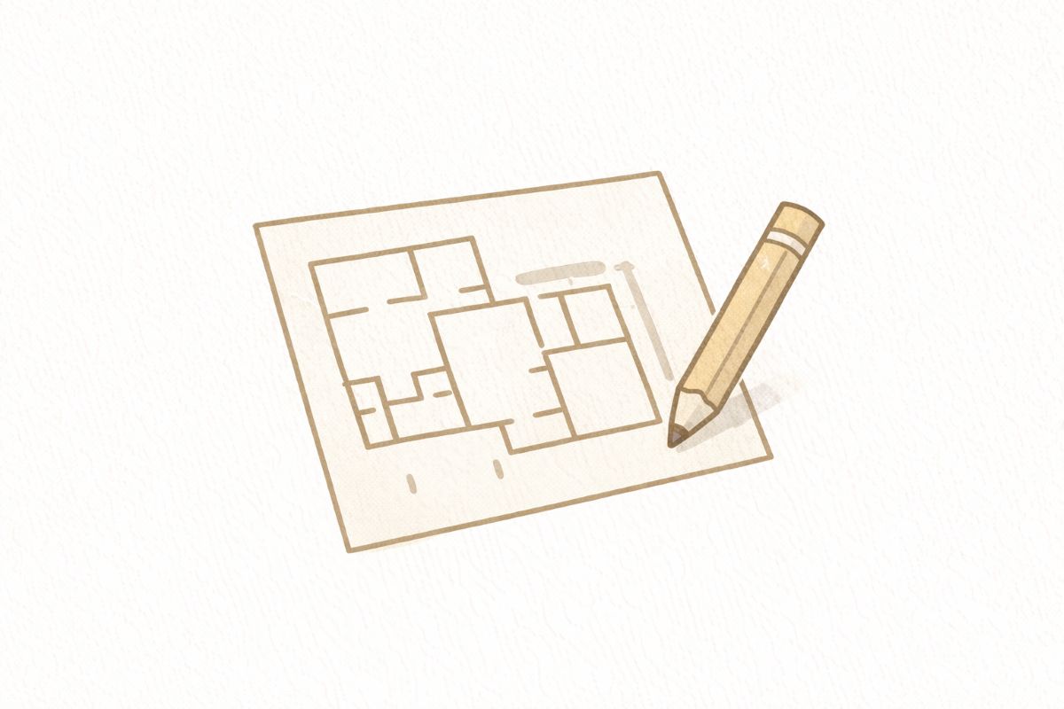 無理のない家づくり計画を表現したイラスト