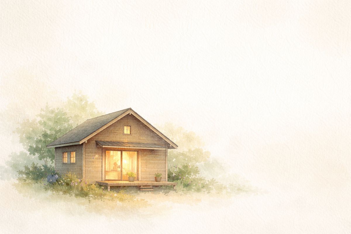 お問い合わせ完了をイメージした水彩イラスト